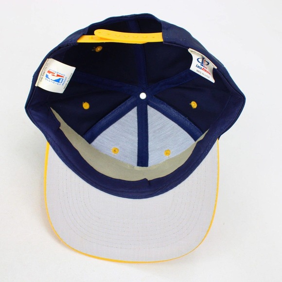 Vintage Indiana Pacers Snapback Hat Logo Athletic Basketball Blue Yellow NWOT - Picture 6 of 9